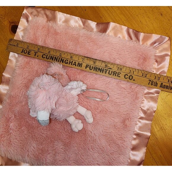 NWOT Cloud Island Pink Flamingo Lovey Blanky Security Blanket Fuzzy Girls Plush - Picture 3 of 6
